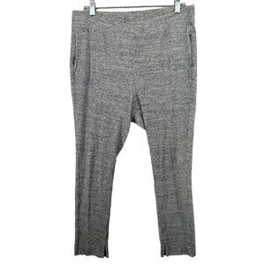 Uniqlo Womens Leggings Sz XL Gray Waffle Knit Ribbed Pockets Athleisure Modern